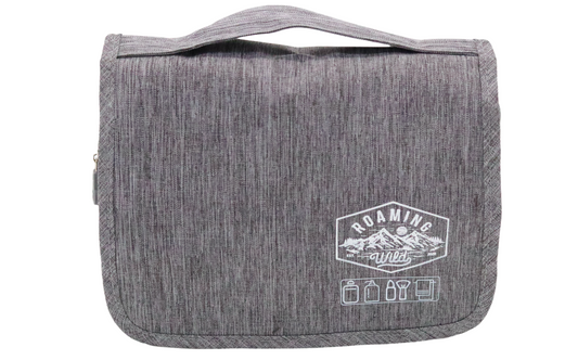 Multiple Layer, Large Capacity, Portable, Water Resistant, Hanging, Light Weight Travel Toiletry Bag (Large, Grey)